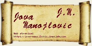 Jova Manojlović vizit kartica